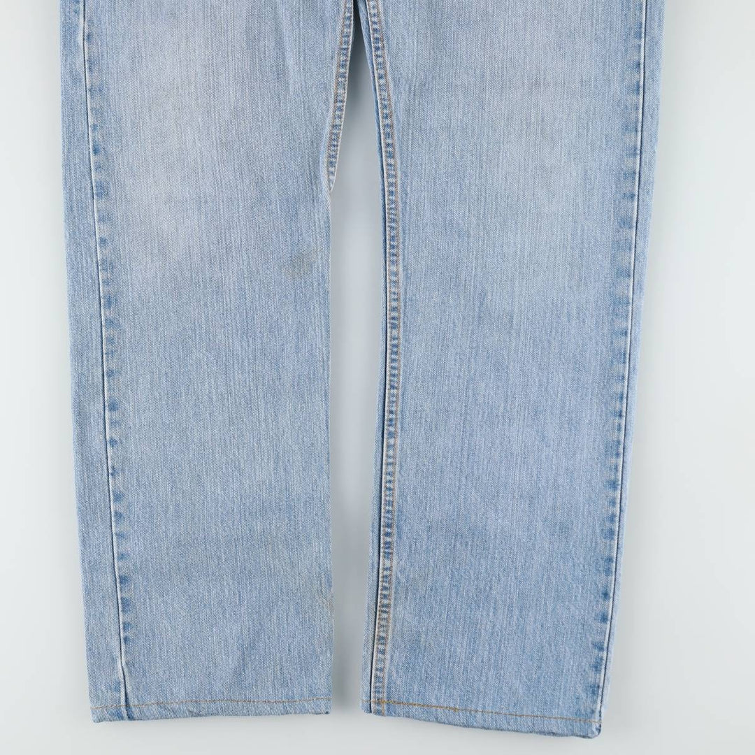 00'S Levi's 505 REGULAR FIT STRAIGHT LEG tapered denim pants made in USA, men's size w34 cotton blue type Vintage Second Hand