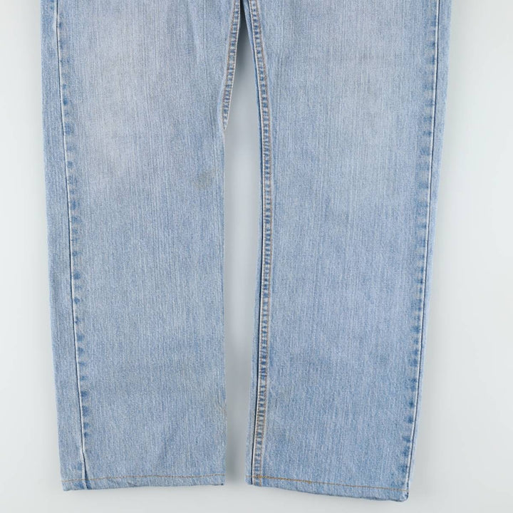00'S Levi's 505 REGULAR FIT STRAIGHT LEG tapered denim pants made in USA, men's size w34 cotton blue type Vintage Second Hand