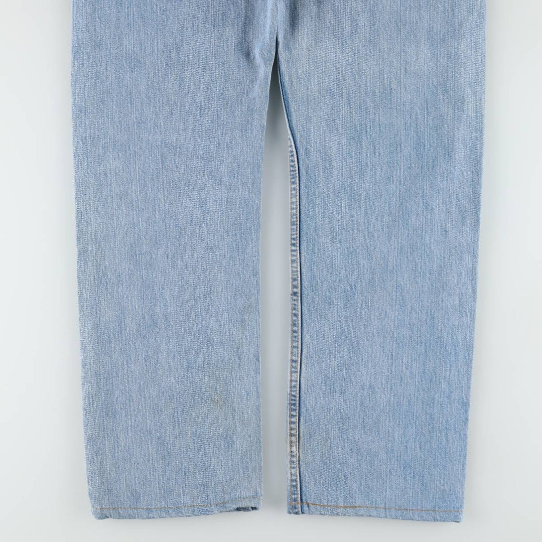 00'S Levi's 505 REGULAR FIT STRAIGHT LEG tapered denim pants made in USA, men's size w34 cotton blue type Vintage Second Hand