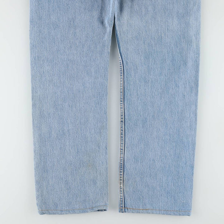 00'S Levi's 505 REGULAR FIT STRAIGHT LEG tapered denim pants made in USA, men's size w34 cotton blue type Vintage Second Hand