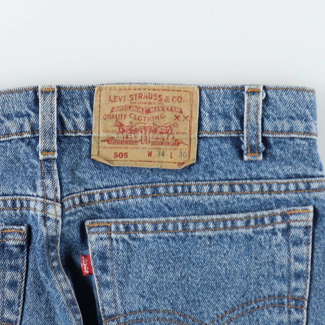 1990'S Levi's 00505-4891 Tapered Denim Pants, Made in USA, Men's W33 (approx.), Vintage cotton blue type Vintage Second Hand