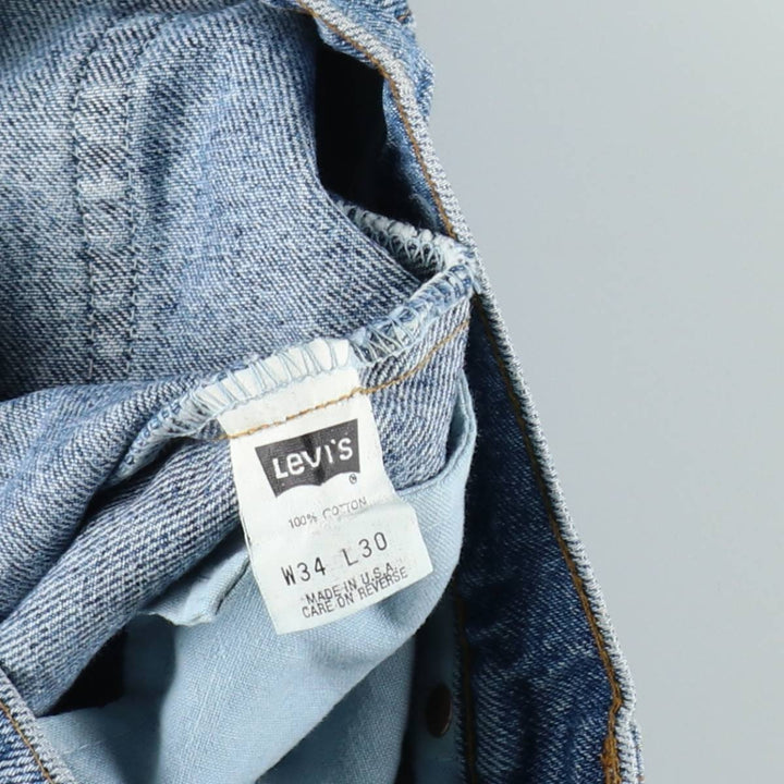 1990'S Levi's 00505-4891 Tapered Denim Pants, Made in USA, Men's W33 (approx.), Vintage cotton blue type Vintage Second Hand