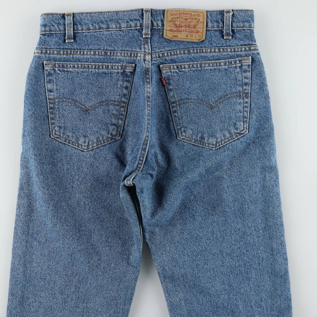 1990'S Levi's 00505-4891 Tapered Denim Pants, Made in USA, Men's W33 (approx.), Vintage cotton blue type Vintage Second Hand