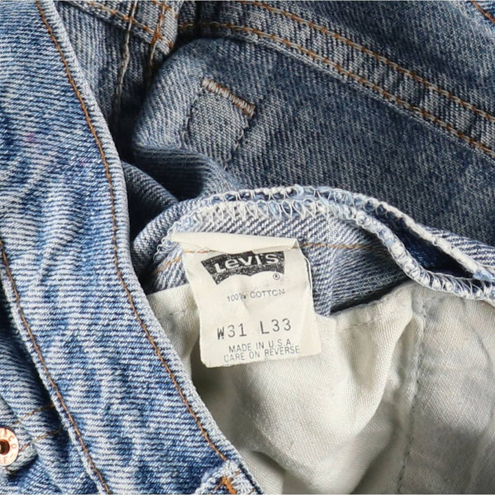 90'S Levi's 505-4891 Tapered Denim Pants, Made in USA, Men's, Size W31, Vintage cotton blue type Vintage Second Hand