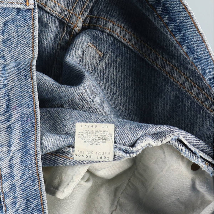 90'S Levi's 505-4891 Tapered Denim Pants, Made in USA, Men's, Size W31, Vintage cotton blue type Vintage Second Hand
