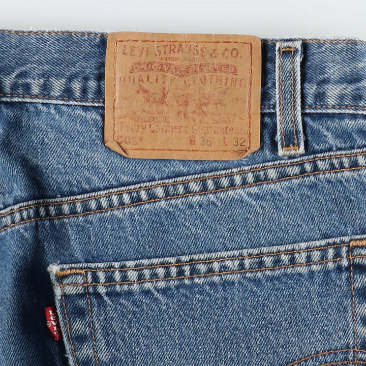 2000'S Levi's 505 Regular Fit Tapered Denim Pants, Made in USA, Men's Size 35 cotton blue type Vintage Second Hand