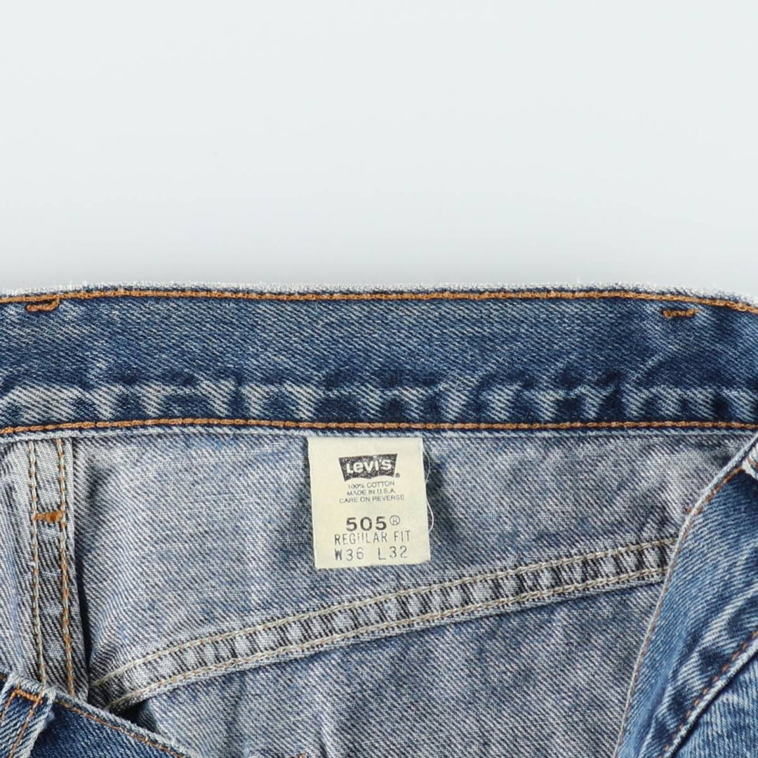 2000'S Levi's 505 Regular Fit Tapered Denim Pants, Made in USA, Men's Size 35 cotton blue type Vintage Second Hand