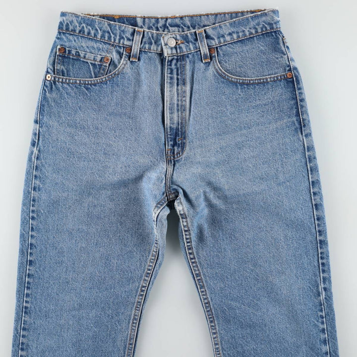 1990'S Levi's 505-0217 Regular Fit Straight Leg Tapered Denim Pants, Made in USA, Men's Size W32 (approx.), Vintage cotton blue type Vintage Second Hand