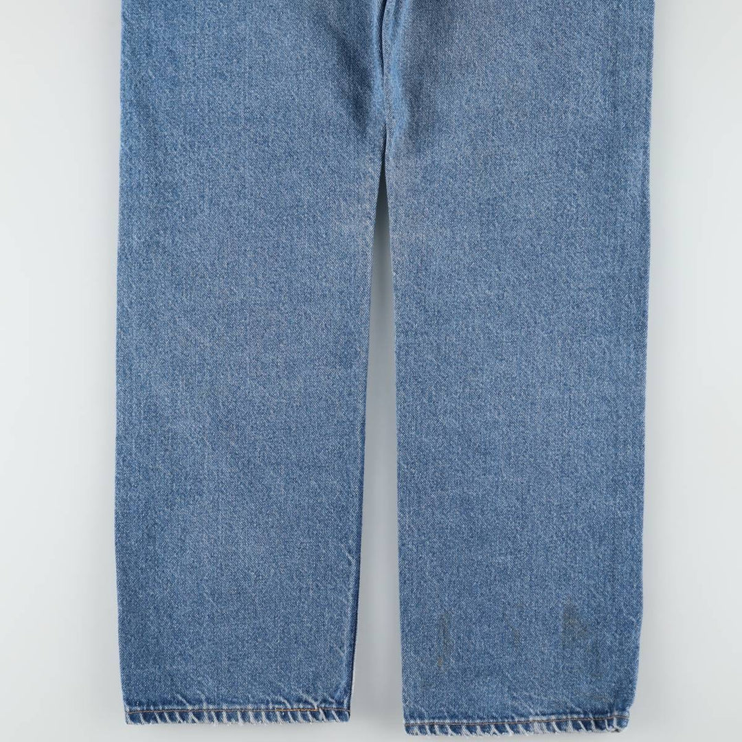 1990'S Levi's 505-0217 Regular Fit Straight Leg Tapered Denim Pants, Made in USA, Men's Size W32 (approx.), Vintage cotton blue type Vintage Second Hand