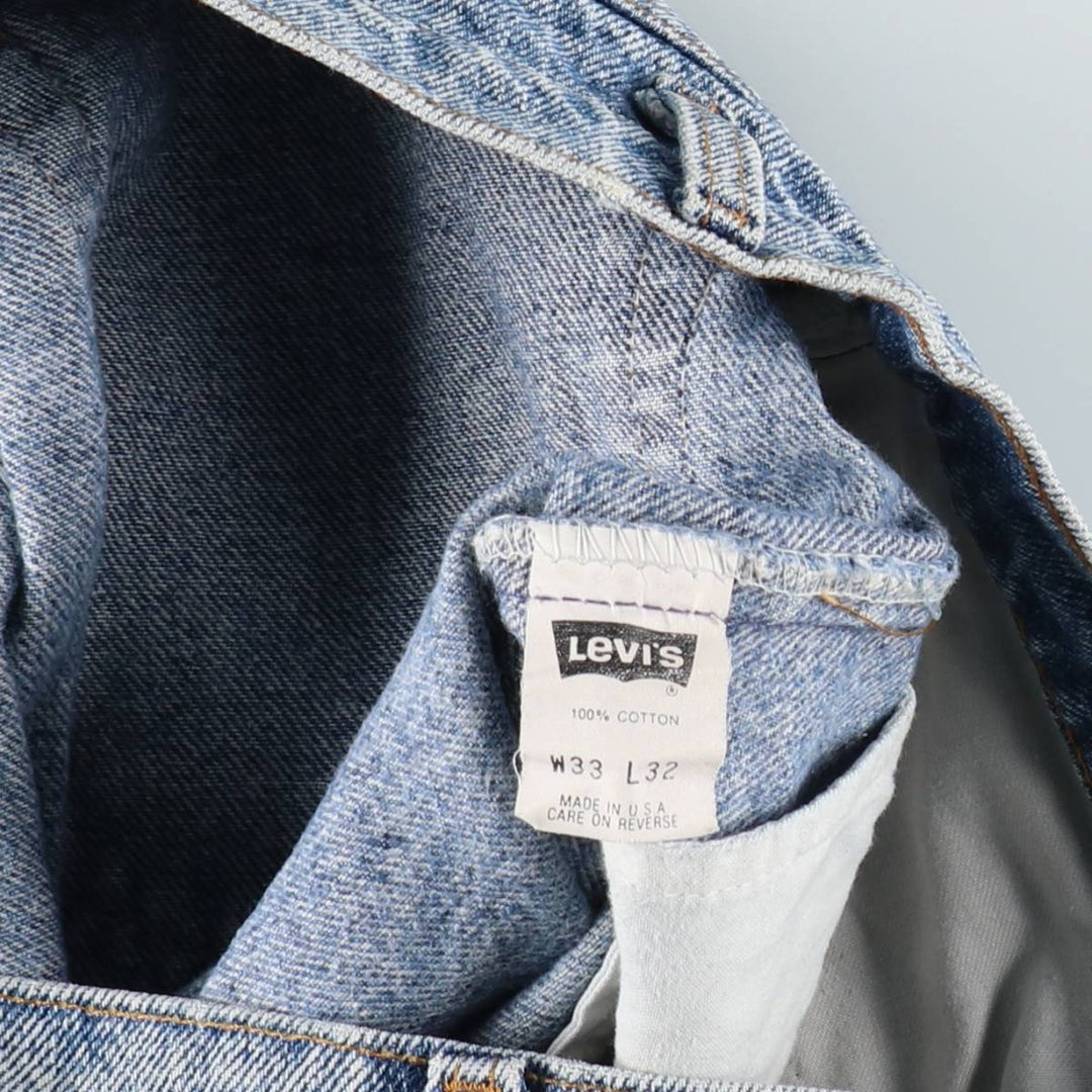 1990'S Levi's 505-4813 Tapered Denim Pants, Made in USA, Men's Size W33 (approx.), Vintage cotton blue type Vintage Second Hand