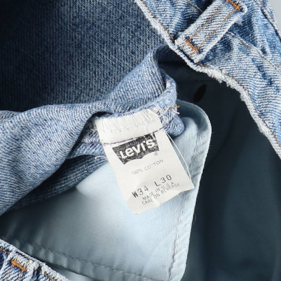 90'S Levi's 505-4891 Tapered Denim Pants, Made in USA, Men's, Size W33, Vintage cotton blue type Vintage Second Hand
