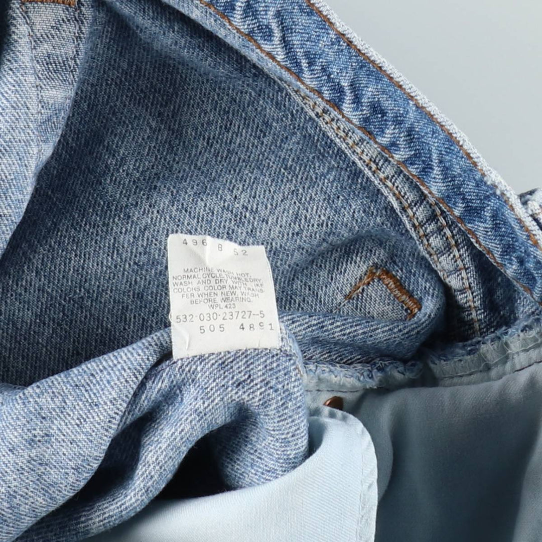90'S Levi's 505-4891 Tapered Denim Pants, Made in USA, Men's, Size W33, Vintage cotton blue type Vintage Second Hand