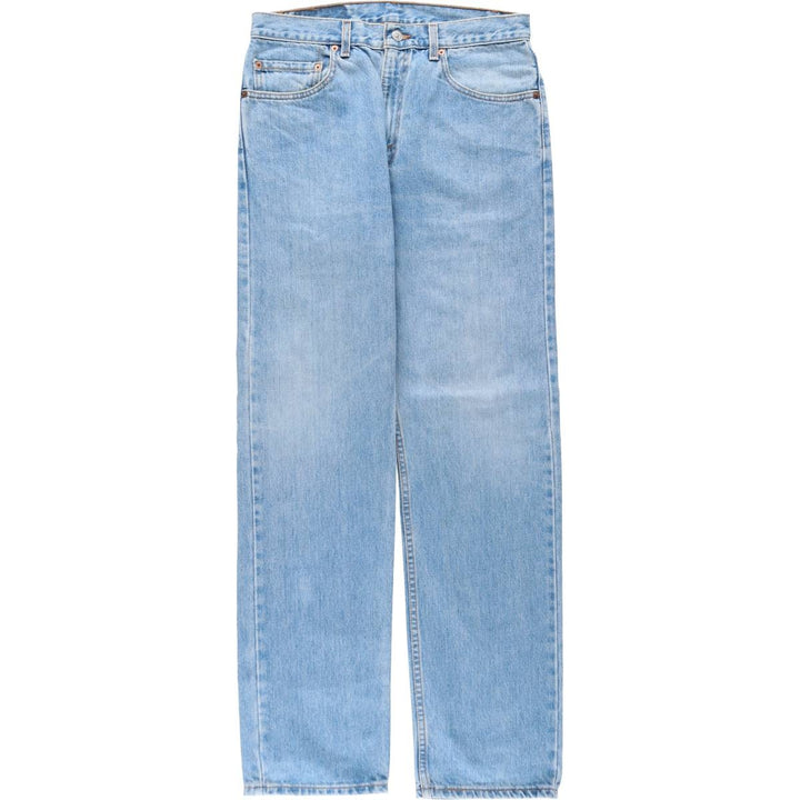 00'S Levi's 505 REGULAR FIT STRAIGHT LEG tapered denim pants made in USA, men's size w32 cotton blue type Vintage Second Hand
