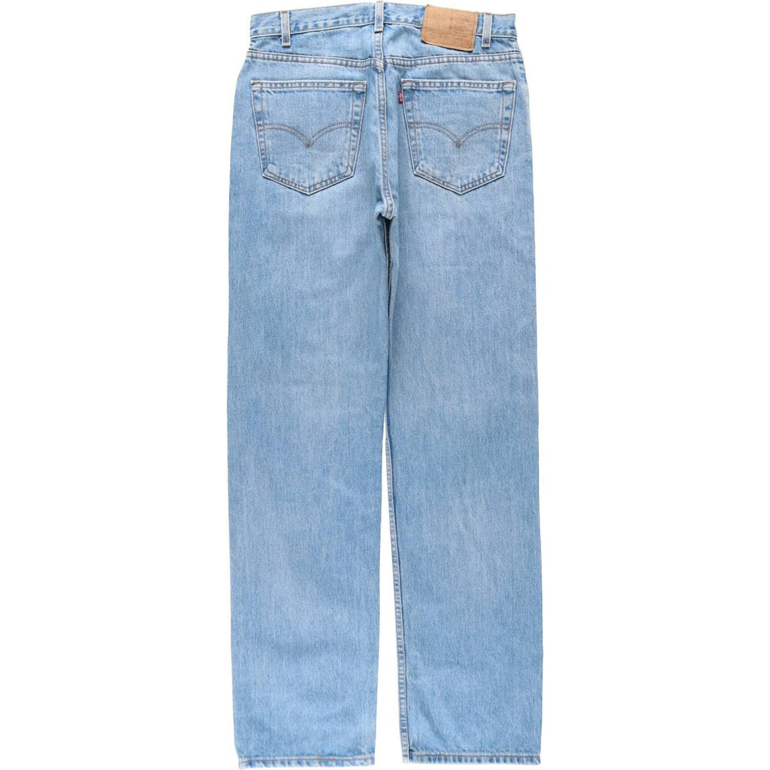 00'S Levi's 505 REGULAR FIT STRAIGHT LEG tapered denim pants made in USA, men's size w32 cotton blue type Vintage Second Hand