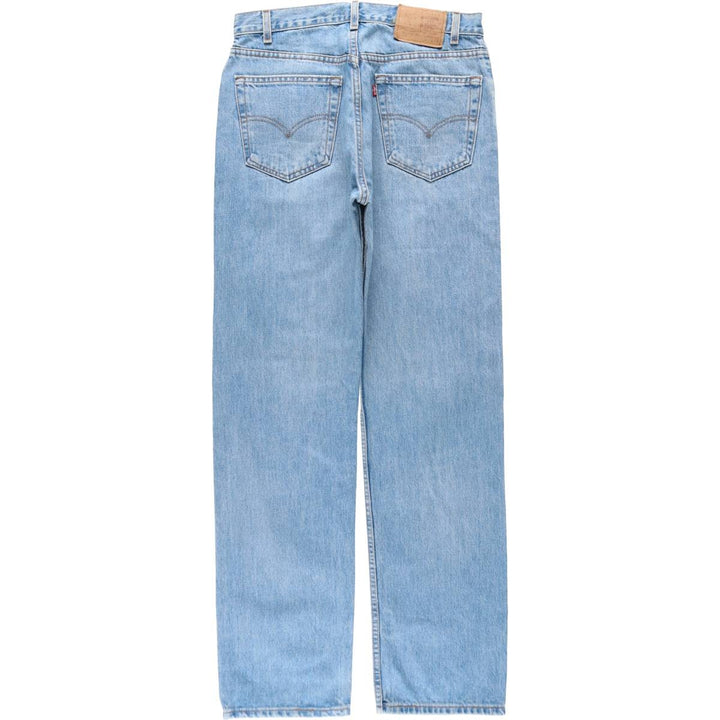 00'S Levi's 505 REGULAR FIT STRAIGHT LEG tapered denim pants made in USA, men's size w32 cotton blue type Vintage Second Hand