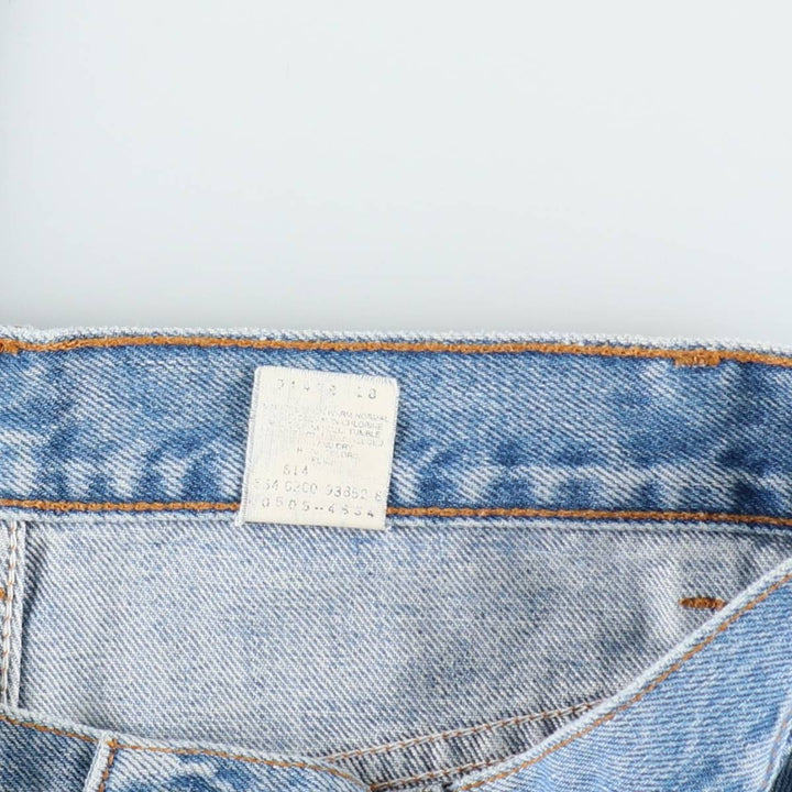 00'S Levi's 505 REGULAR FIT STRAIGHT LEG tapered denim pants made in USA, men's size w32 cotton blue type Vintage Second Hand