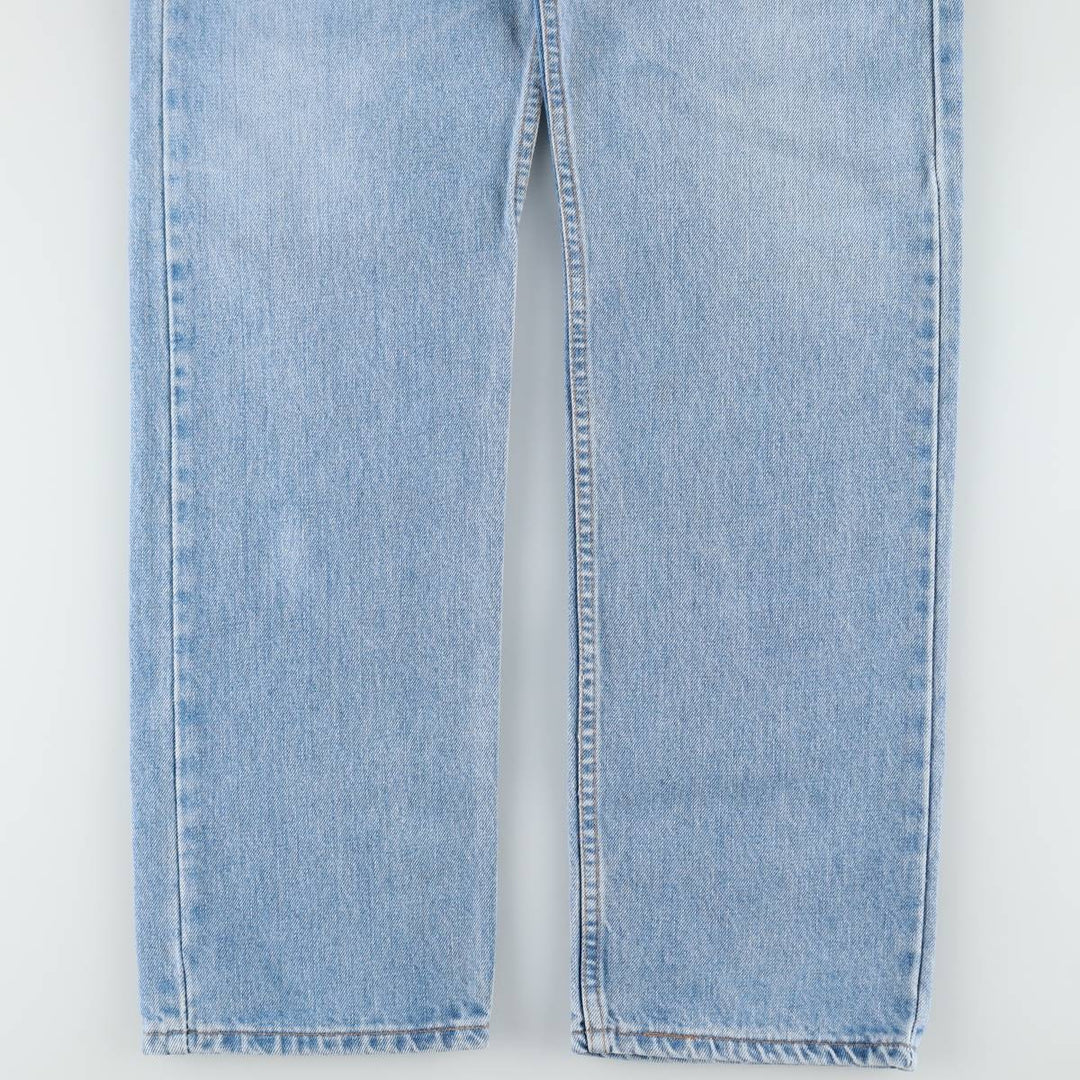 00'S Levi's 505 REGULAR FIT STRAIGHT LEG tapered denim pants made in USA, men's size w32 cotton blue type Vintage Second Hand