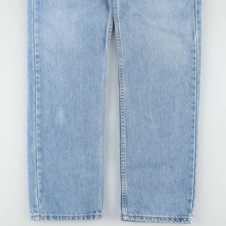 00'S Levi's 505 REGULAR FIT STRAIGHT LEG tapered denim pants made in USA, men's size w32 cotton blue type Vintage Second Hand