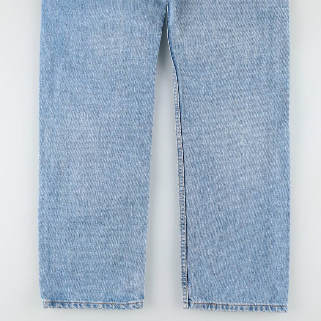 00'S Levi's 505 REGULAR FIT STRAIGHT LEG tapered denim pants made in USA, men's size w32 cotton blue type Vintage Second Hand