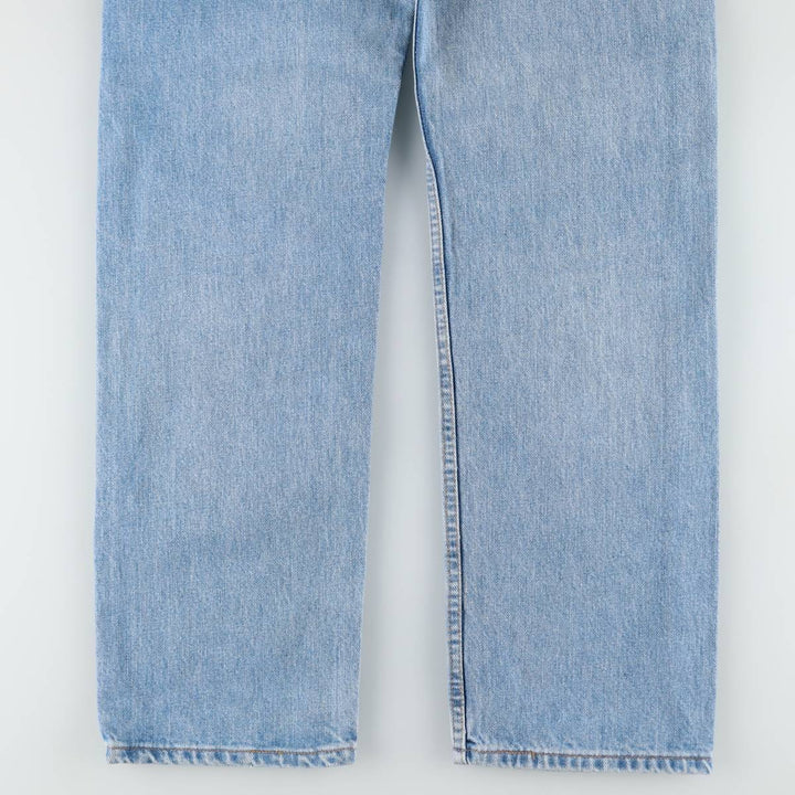 00'S Levi's 505 REGULAR FIT STRAIGHT LEG tapered denim pants made in USA, men's size w32 cotton blue type Vintage Second Hand