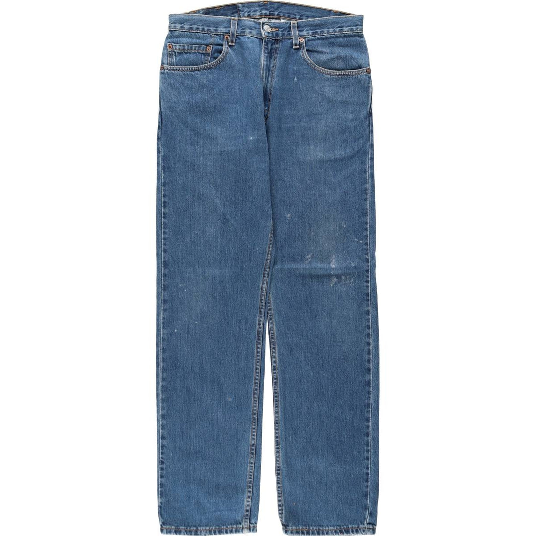 00'S Levi's 505 REGULAR FIT STRAIGHT LEG tapered denim pants made in USA men's w33 equivalent cotton blue type Vintage Second Hand