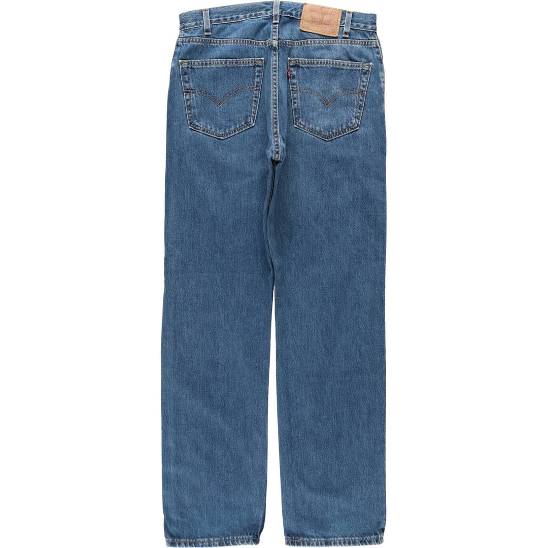00'S Levi's 505 REGULAR FIT STRAIGHT LEG tapered denim pants made in USA men's w33 equivalent cotton blue type Vintage Second Hand