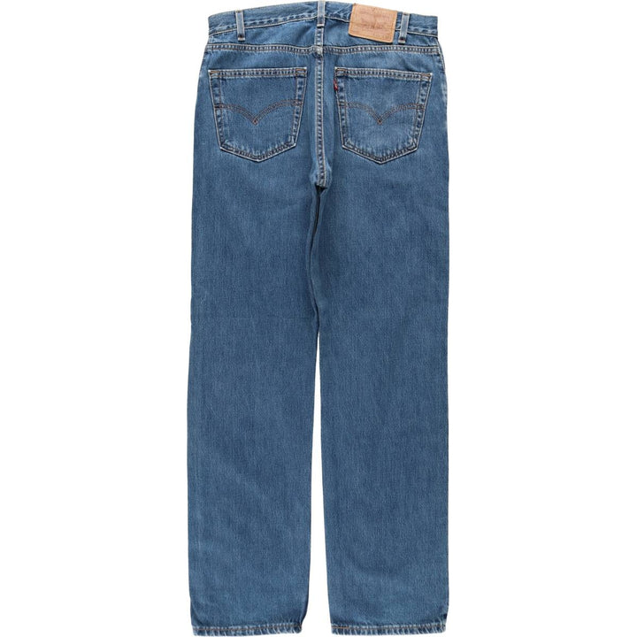 00'S Levi's 505 REGULAR FIT STRAIGHT LEG tapered denim pants made in USA men's w33 equivalent cotton blue type Vintage Second Hand