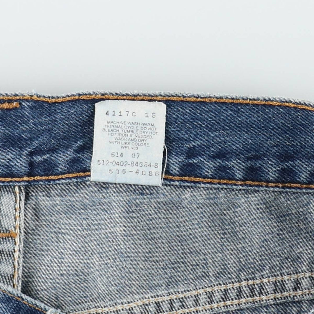 00'S Levi's 505 REGULAR FIT STRAIGHT LEG tapered denim pants made in USA men's w33 equivalent cotton blue type Vintage Second Hand