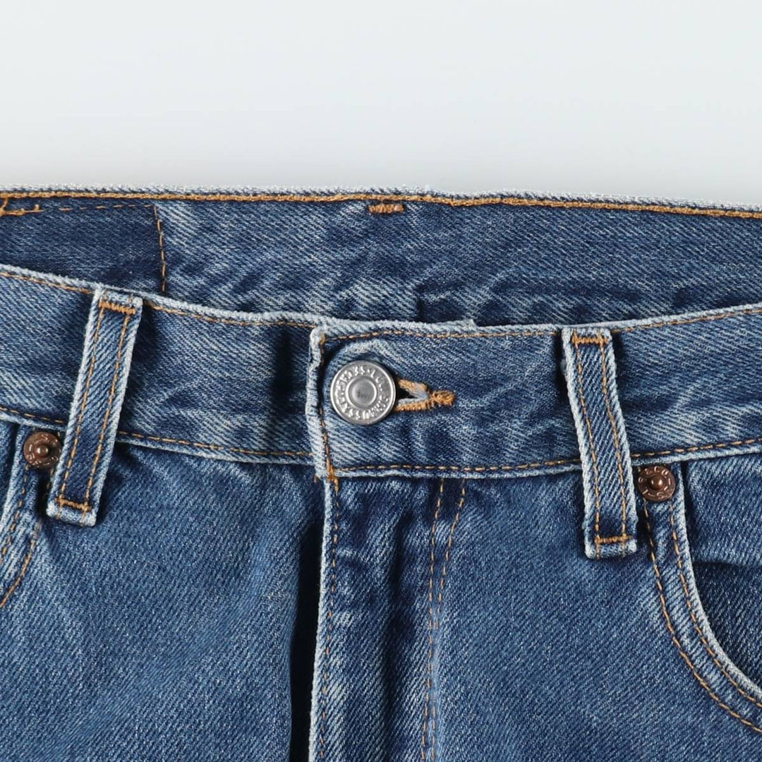 00'S Levi's 505 REGULAR FIT STRAIGHT LEG tapered denim pants made in USA men's w33 equivalent cotton blue type Vintage Second Hand