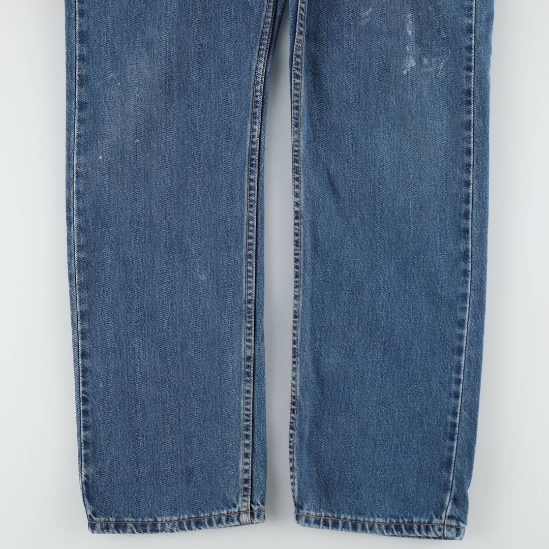 00'S Levi's 505 REGULAR FIT STRAIGHT LEG tapered denim pants made in USA men's w33 equivalent cotton blue type Vintage Second Hand