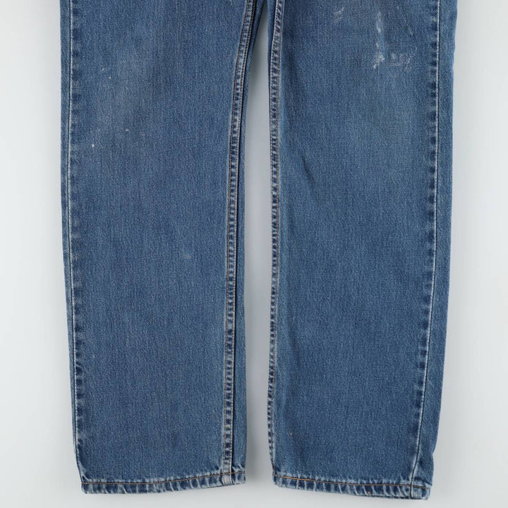 00'S Levi's 505 REGULAR FIT STRAIGHT LEG tapered denim pants made in USA men's w33 equivalent cotton blue type Vintage Second Hand