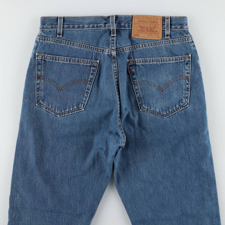 00'S Levi's 505 REGULAR FIT STRAIGHT LEG tapered denim pants made in USA men's w33 equivalent cotton blue type Vintage Second Hand