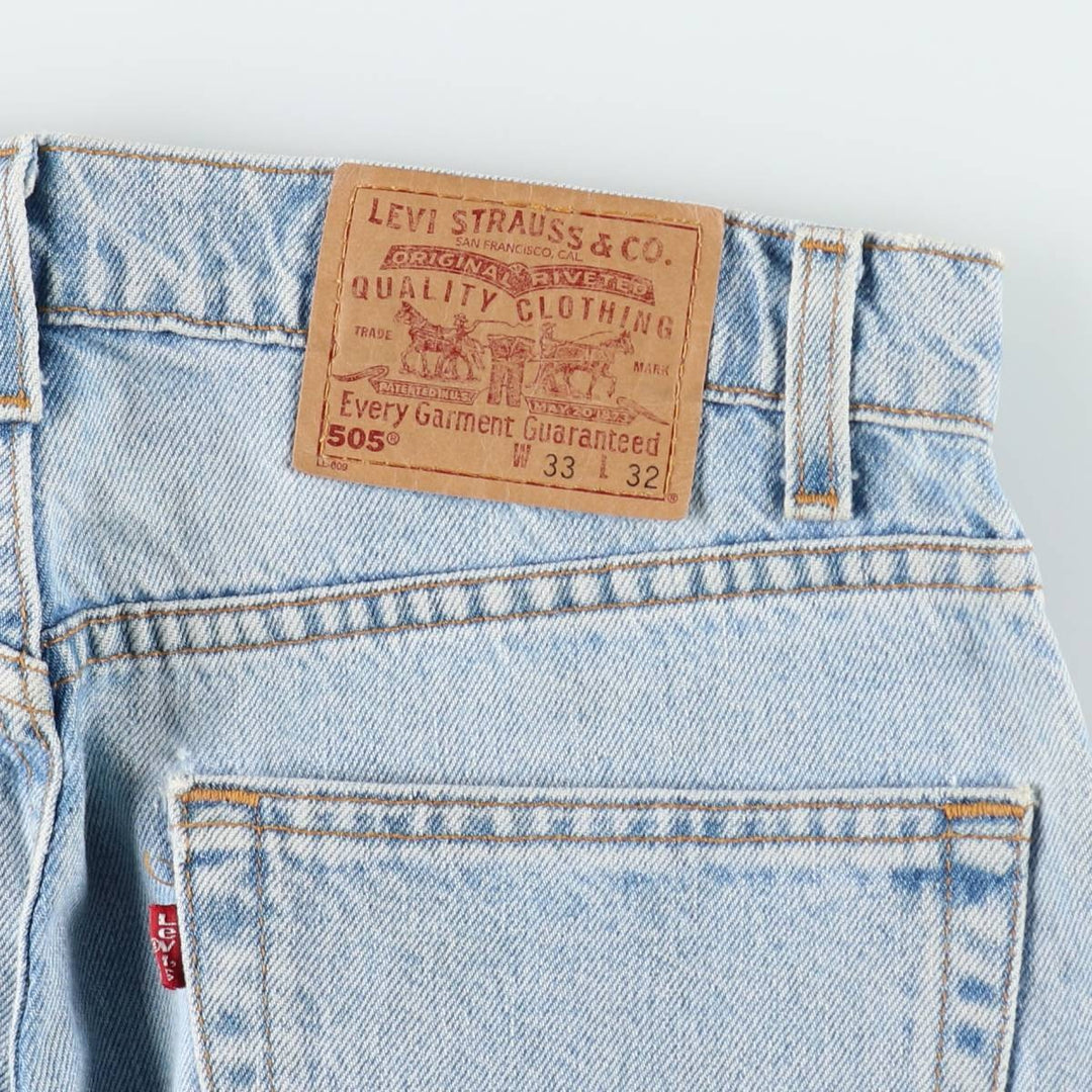 90'S Levi's 505-4834 Tapered Denim Pants, Made in USA, Men's, Size W33, Vintage cotton Blue type light blue Vintage Second Hand