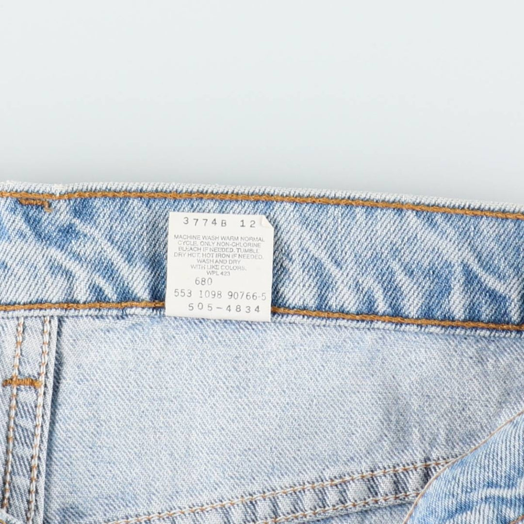 90'S Levi's 505-4834 Tapered Denim Pants, Made in USA, Men's, Size W33, Vintage cotton Blue type light blue Vintage Second Hand