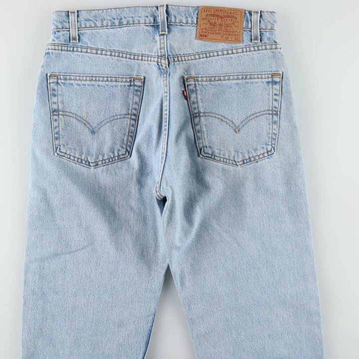 90'S Levi's 505-4834 Tapered Denim Pants, Made in USA, Men's, Size W33, Vintage cotton Blue type light blue Vintage Second Hand