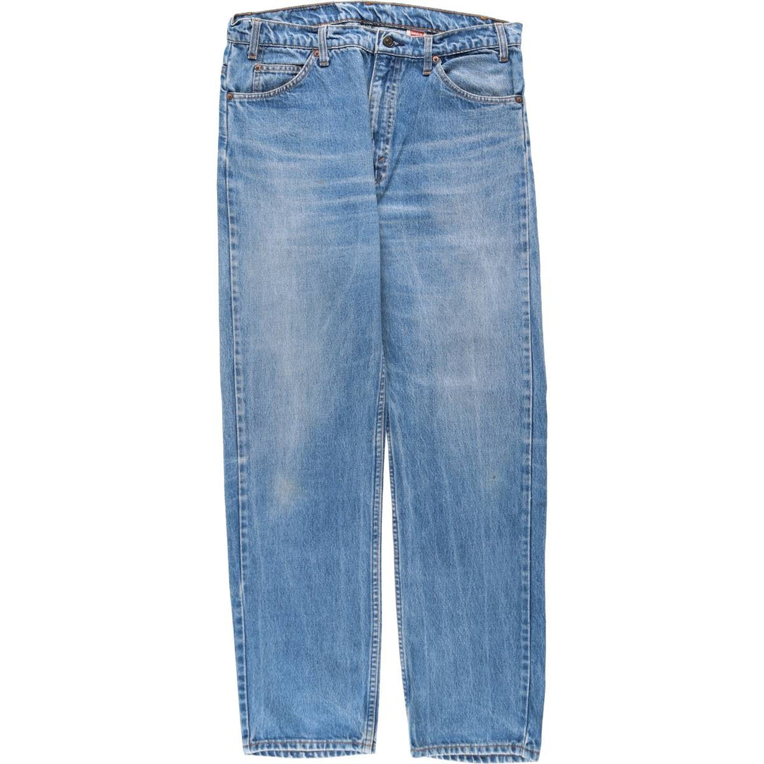 1990'S Levi's 20505-0217 Orange Tab Tapered Denim Pants, Made in USA, W35L32 (Men's W35 equivalent), Vintage. cotton blue type Vintage Second Hand
