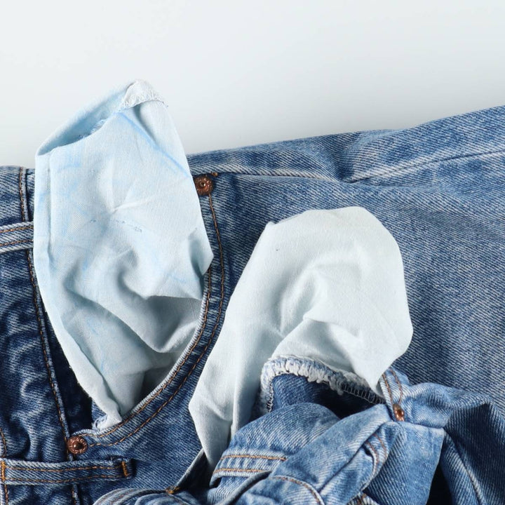 1990'S Levi's 20505-0217 Orange Tab Tapered Denim Pants, Made in USA, W35L32 (Men's W35 equivalent), Vintage. cotton blue type Vintage Second Hand