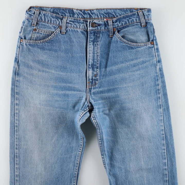 1990'S Levi's 20505-0217 Orange Tab Tapered Denim Pants, Made in USA, W35L32 (Men's W35 equivalent), Vintage. cotton blue type Vintage Second Hand