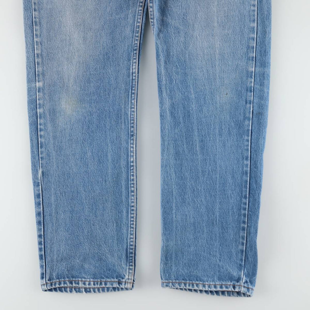 1990'S Levi's 20505-0217 Orange Tab Tapered Denim Pants, Made in USA, W35L32 (Men's W35 equivalent), Vintage. cotton blue type Vintage Second Hand