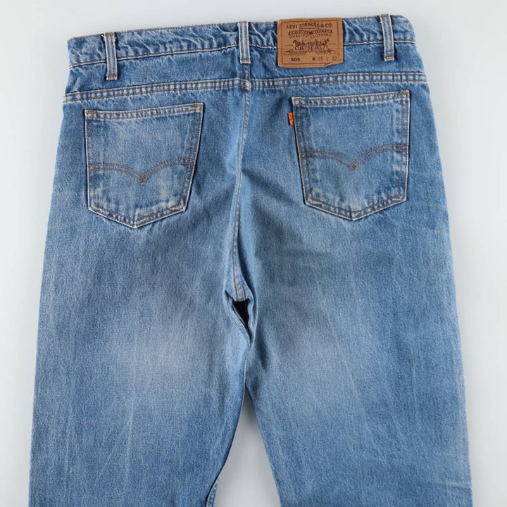 1990'S Levi's 20505-0217 Orange Tab Tapered Denim Pants, Made in USA, W35L32 (Men's W35 equivalent), Vintage. cotton blue type Vintage Second Hand