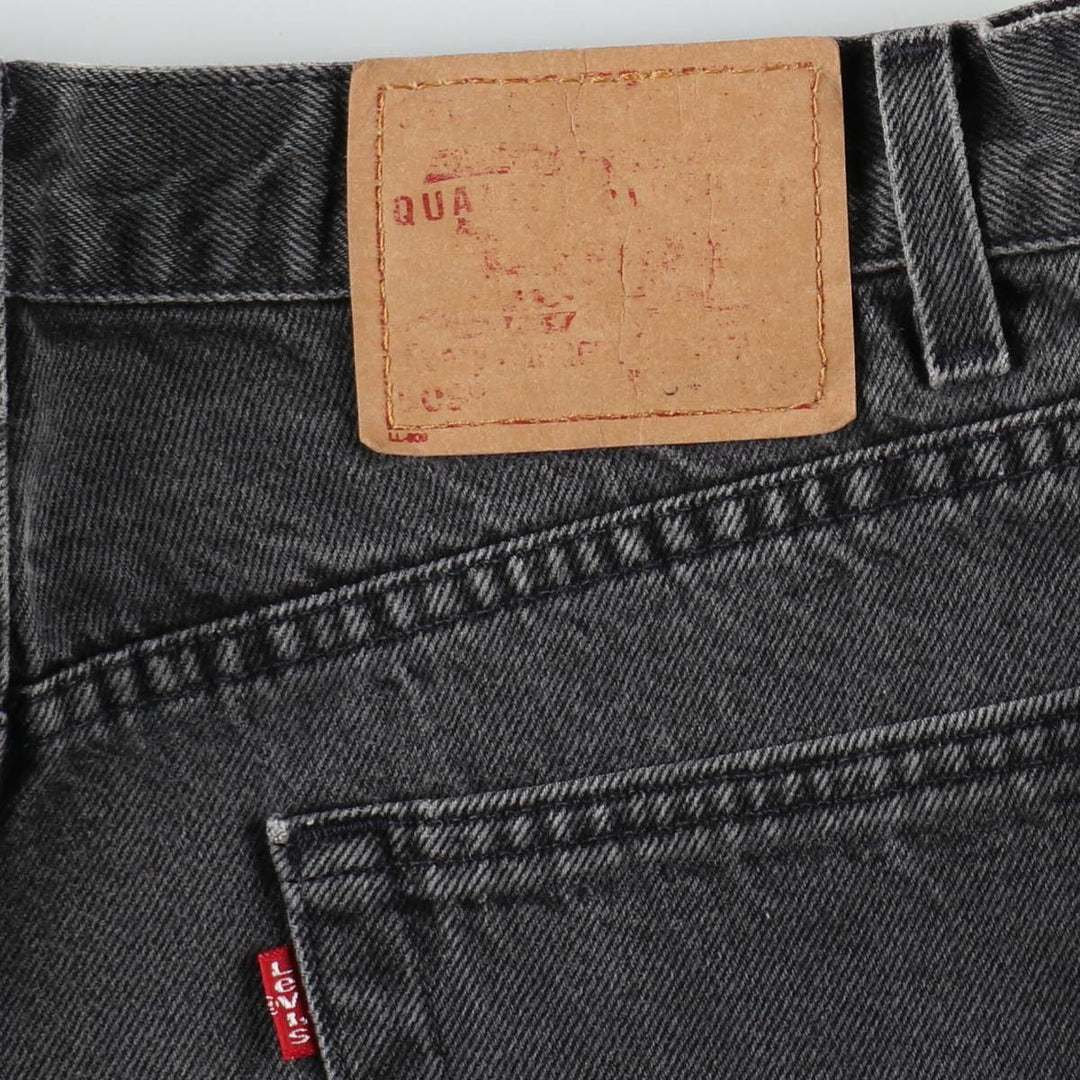 00'S Levi's 505 REGULAR FIT STRAIGHT LEG black denim tapered denim pants for men, size w32 cotton black type Vintage Second Hand
