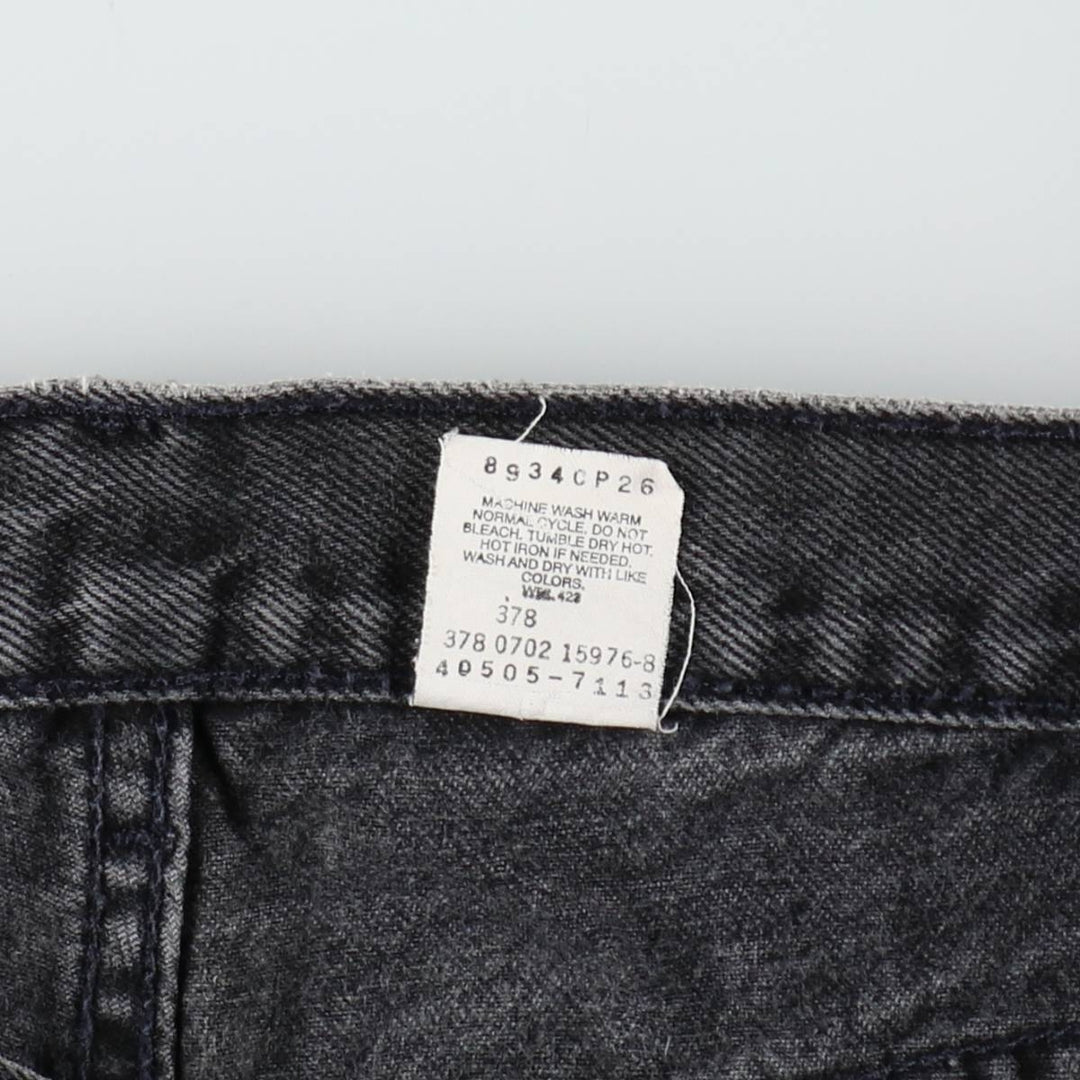 00'S Levi's 505 REGULAR FIT STRAIGHT LEG black denim tapered denim pants for men, size w32 cotton black type Vintage Second Hand