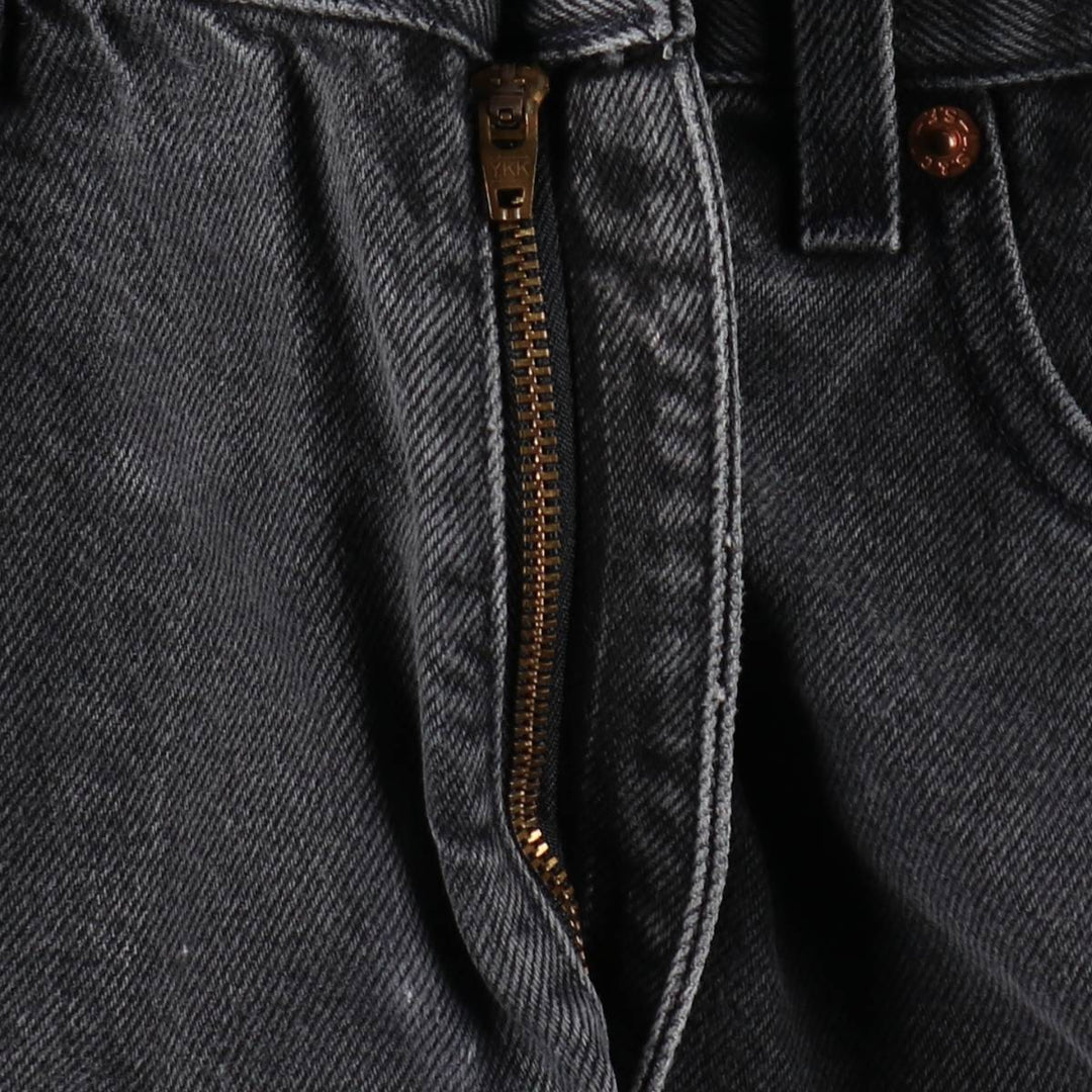 00'S Levi's 505 REGULAR FIT STRAIGHT LEG black denim tapered denim pants for men, size w32 cotton black type Vintage Second Hand