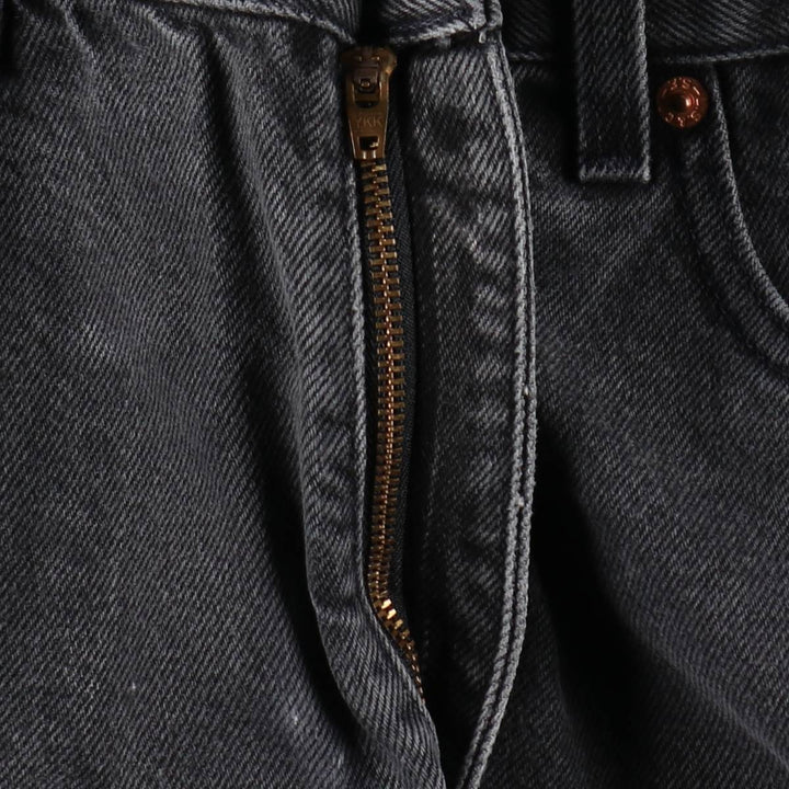 00'S Levi's 505 REGULAR FIT STRAIGHT LEG black denim tapered denim pants for men, size w32 cotton black type Vintage Second Hand