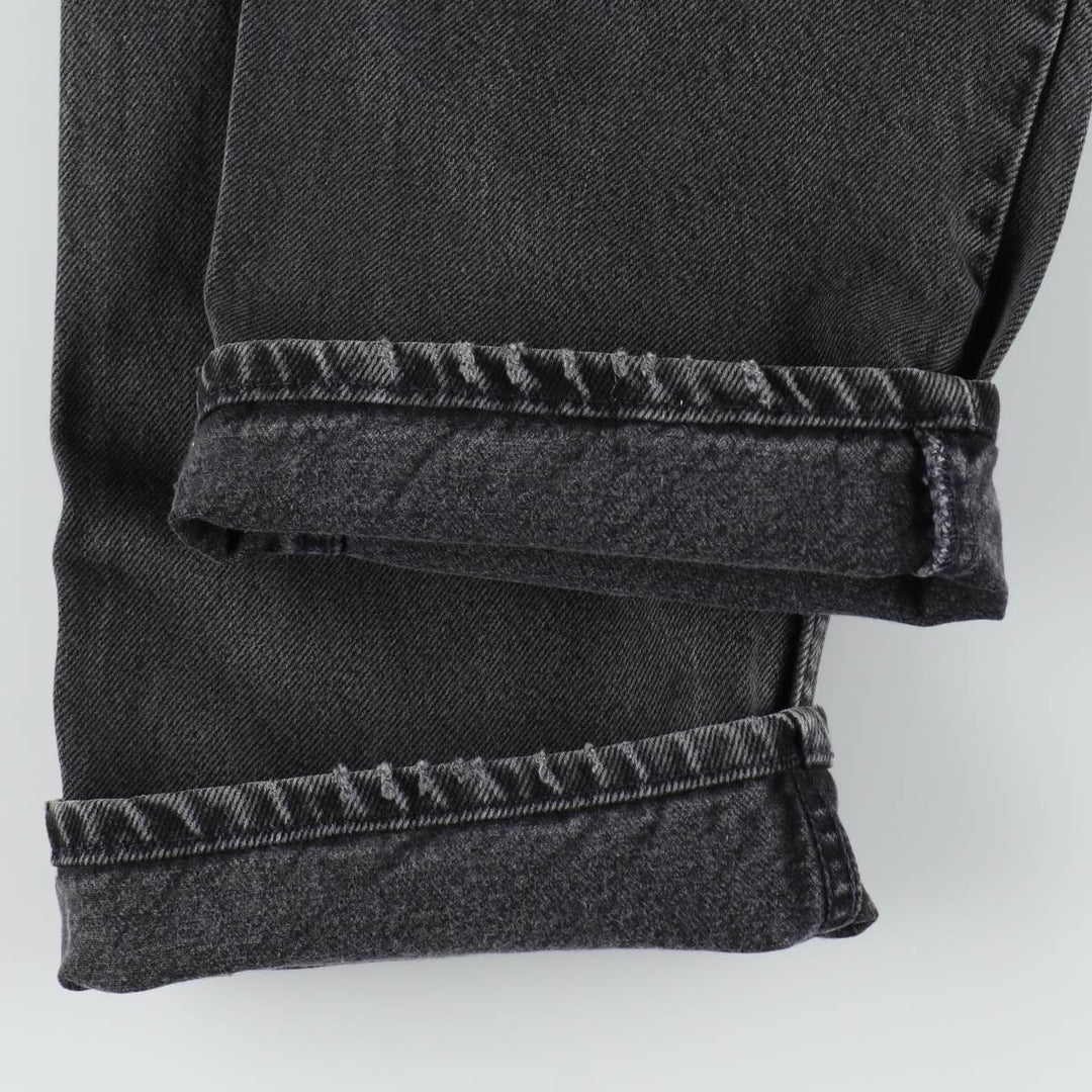 00'S Levi's 505 REGULAR FIT STRAIGHT LEG black denim tapered denim pants for men, size w32 cotton black type Vintage Second Hand
