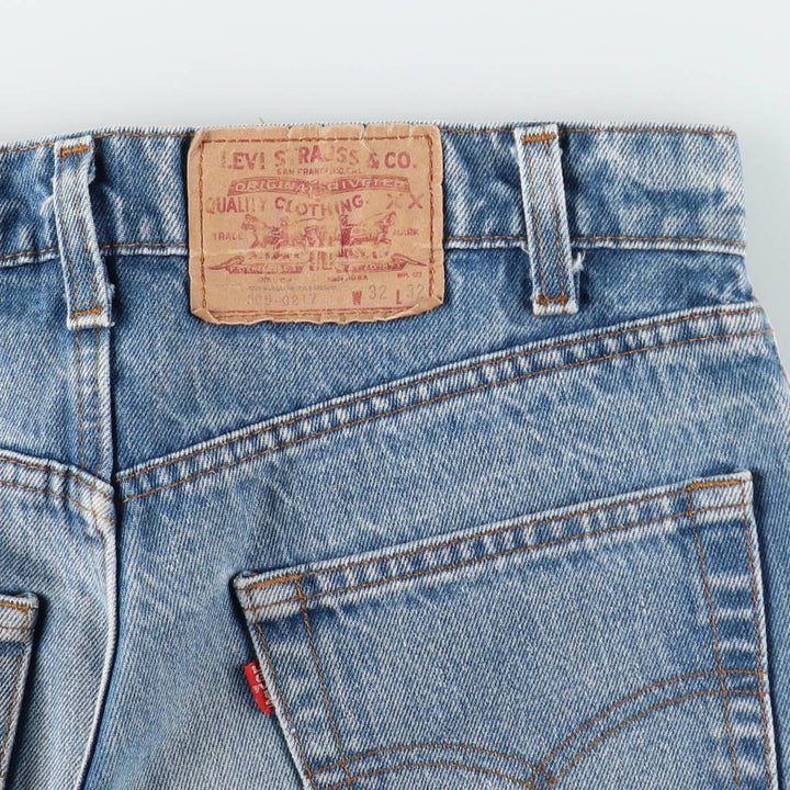 80'S Levi's 505-0217 Tapered Denim Pants Made in USA Men's W31 Vintage cotton blue type Vintage Second Hand