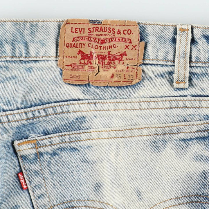 80s-90'S Levi's 505-0217 Tapered Denim Pants, Made in USA, Men's W37 (approx.), Vintage cotton blue type Vintage Second Hand