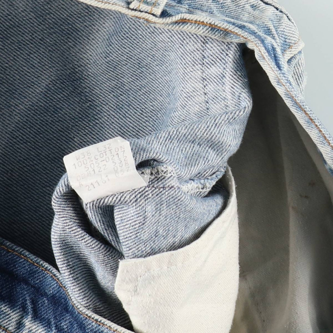 80s-90'S Levi's 505-0217 Tapered Denim Pants, Made in USA, Men's W37 (approx.), Vintage cotton blue type Vintage Second Hand