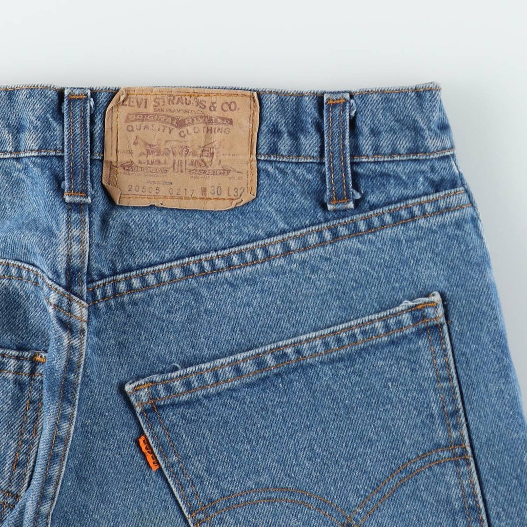 80s-90'S Levi's 20505-0217 Orange Tab Tapered Denim Pants, Made in USA, Men's W30 equivalent, Vintage cotton blue type Vintage Second Hand