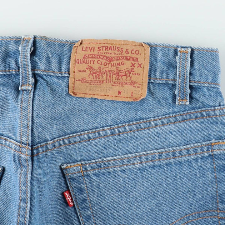 80'S Levi's 505-0217 Tapered Denim Pants Made in USA Men's W33 Vintage cotton blue type Vintage Second Hand